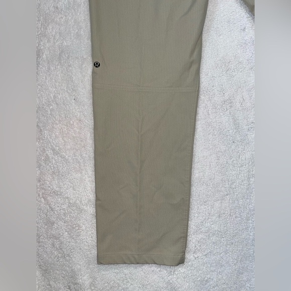 Lululemon Commission Slim Fit Pants Warpstreme Stretch Beige Size 36 - Picture 8 of 12